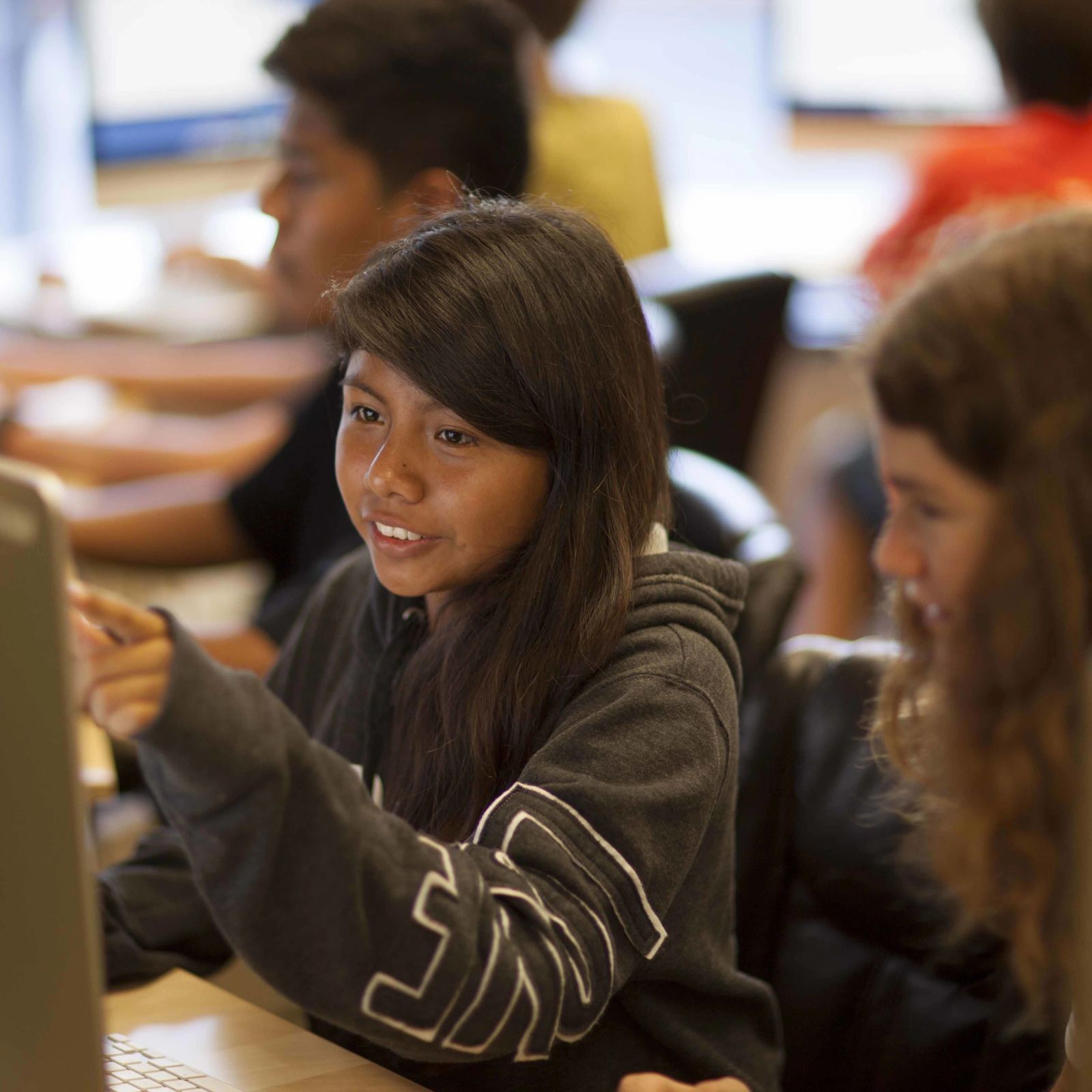 Student at a Tech Club session